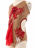 Red Contemporary Dance Costume | Handmade One-of-a-