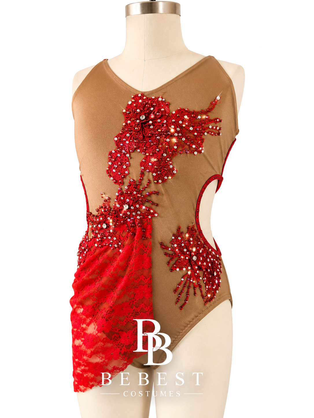 Red Contemporary Dance Costume | Handmade One-of-a-