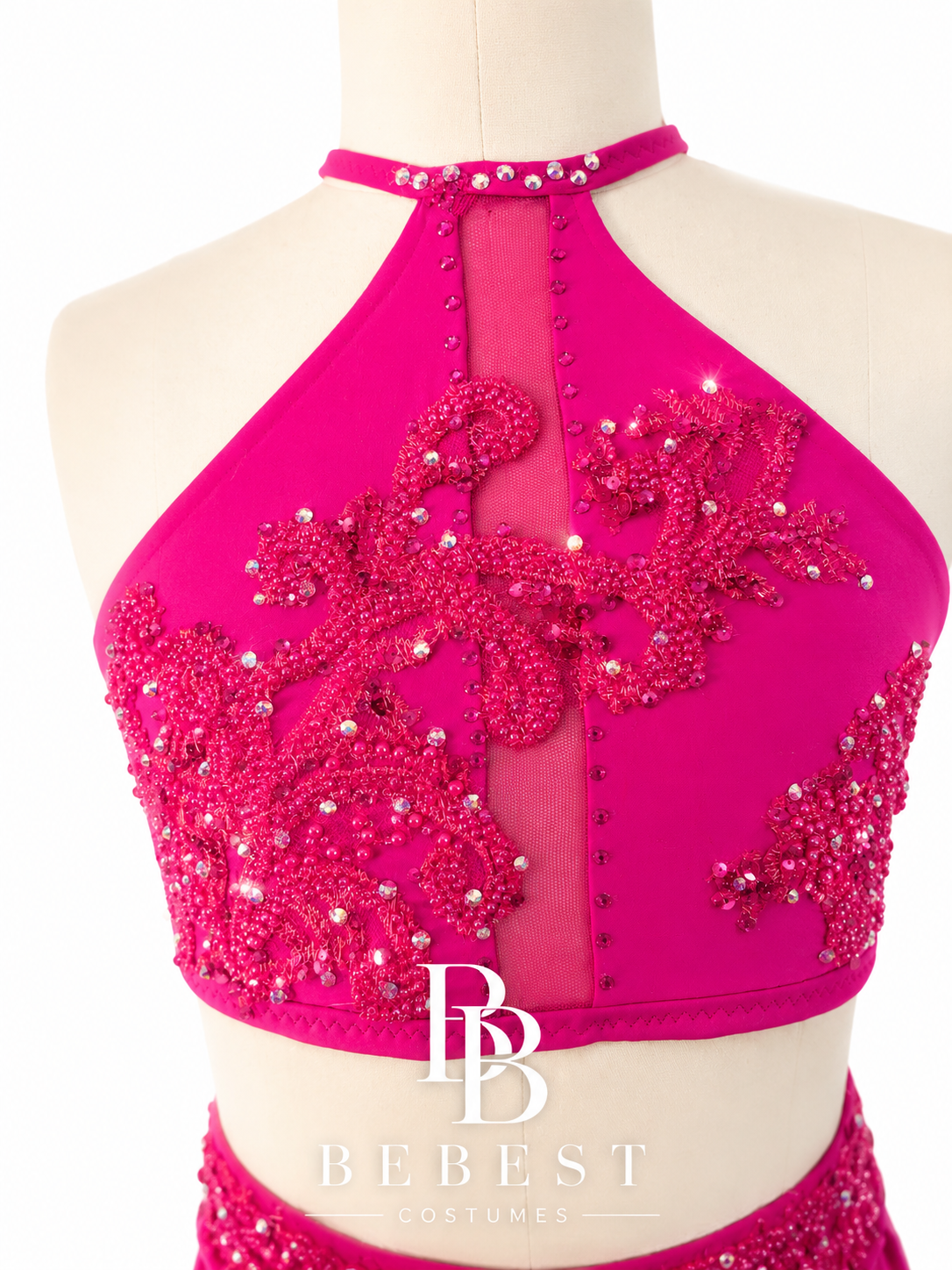 Hot Pink Contemporary Dance Costume | Handmade Competition Dance Costume
