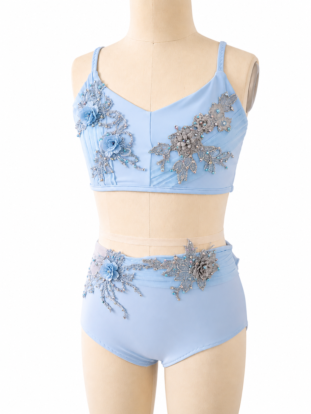 Elegant Ice Blue  Dance Costume