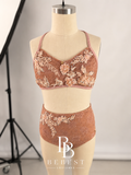 Dusty Rose Floral Lace Costume