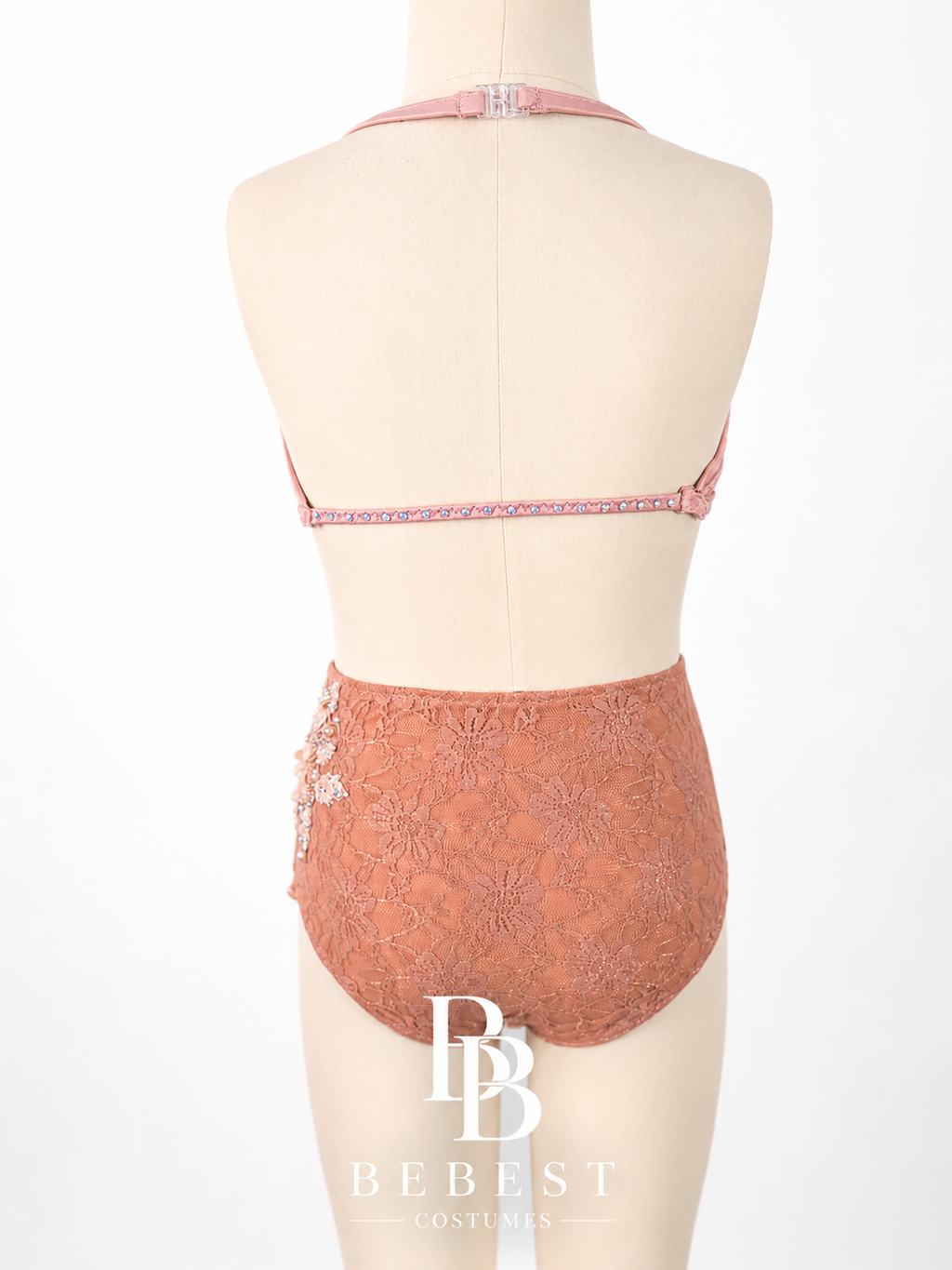 Dusty Rose Floral Lace Costume